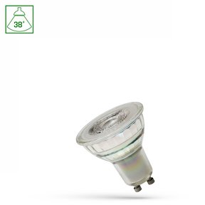 LED žárovka GU10 5.5W 475 lm, 3000K, čočka 38°, sklo, stmívatelná LED žárovka GU10 5.5W 475 lm, 3000K, čočka 38°, sklo, stmívatelná