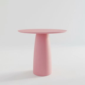 Lakovaný jídelní stůl kruh D850mm Antique Pink RAL 3014