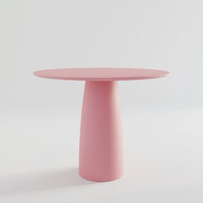 Lakovaný jídelní stůl kruh D980mm Antique Pink RAL 3014