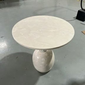 Kamenná stolní deska mramor Cream kruh 50 cm